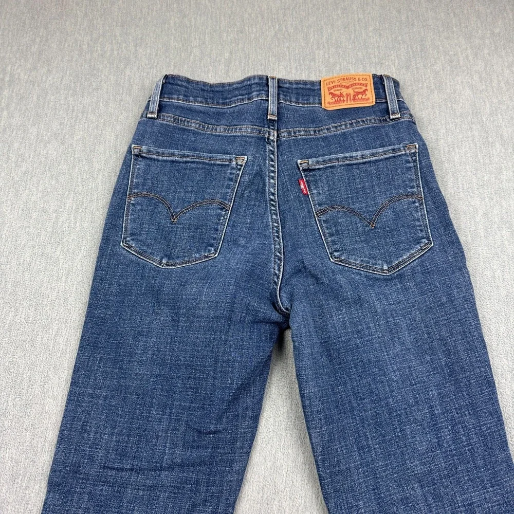 Levis Jeans Womens 27x26 Blue High Rise Stretch 721 Regular Skinny Ankle Cotton